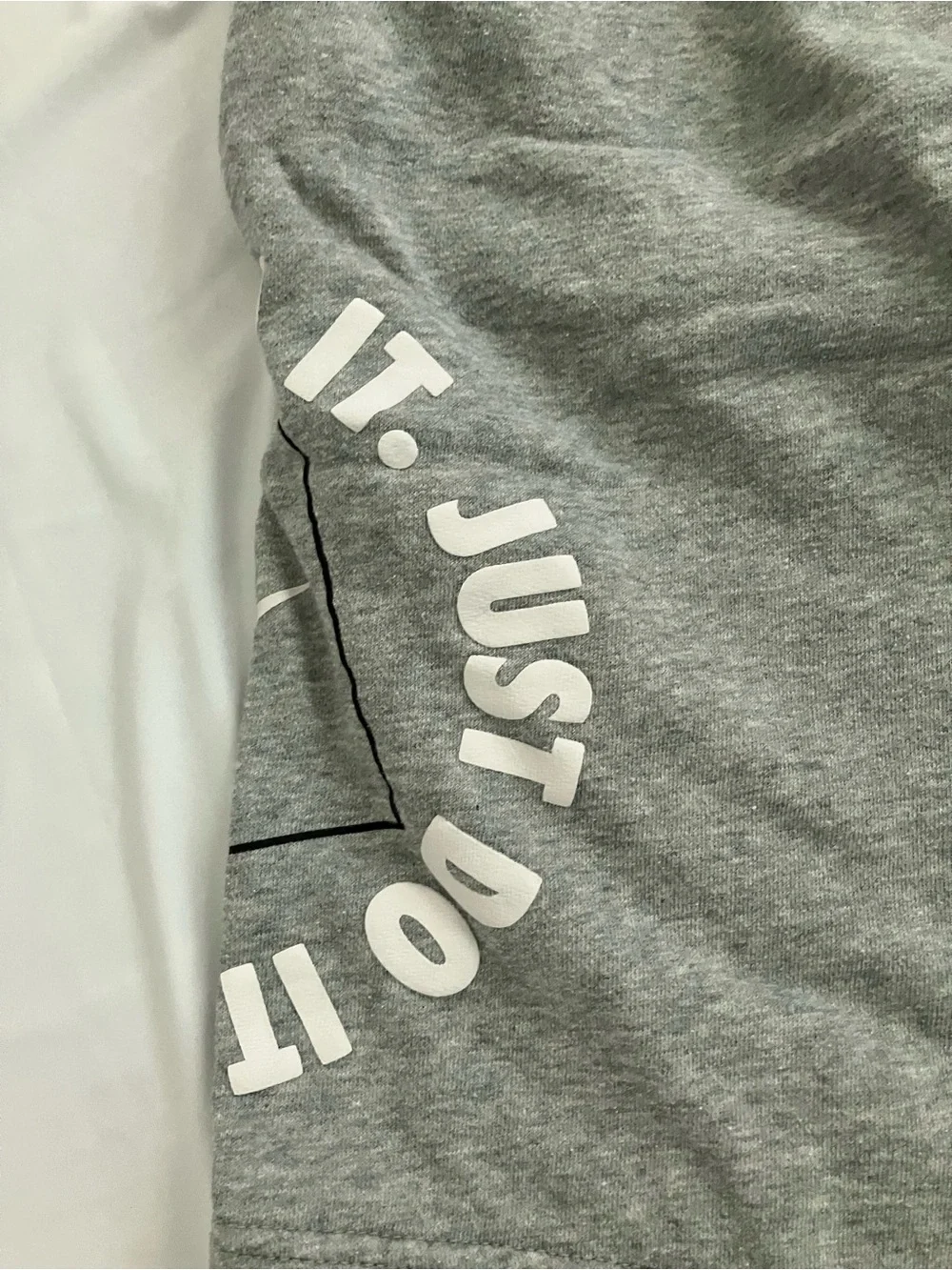 Nike Gray 'Just Do It' Athletic Shorts